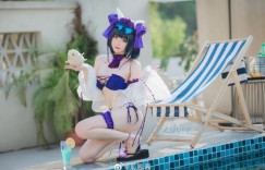 Cosplay：碧蓝航线柴郡猫泳装cos「Dating Summer！」 @瓜希酱